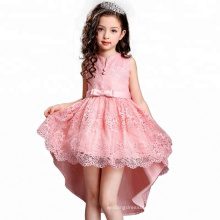 Hot Selling Wholesale Children Kids Girls Boutique Clothing Elegant Embroidered Floral Bowknot Vintage Flower Girl Dress